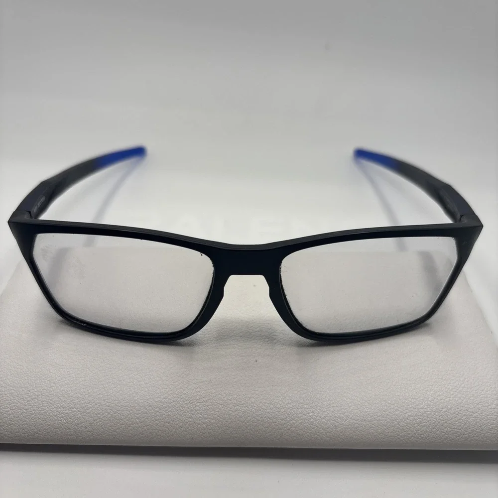 Oakley Hex Jector OX8032-1057 Satin Black/Blue Eyeglasses Frame 57-17-141 #C428